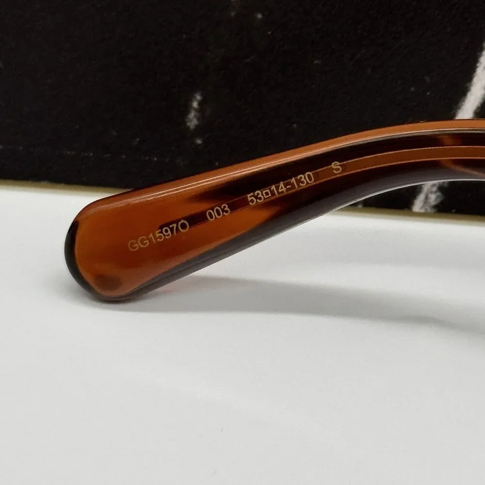 NEW GUCCI GG1597O 003 EYEGLASSES BROWN WOMEN EYEWEAR GUCCI